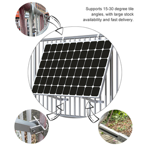 Thép không gỉ mái ngói J Móc khung giá cho ban công năng lượng mặt trời mái ngói đóng khung mô-đun PV - Product Image 3