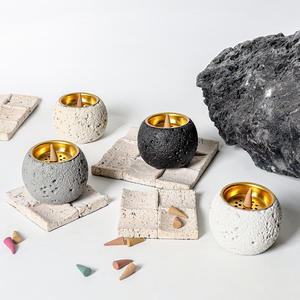 Support d'encens créatif en ciment fait main, style industriel simple et discret, pour cadeau d'affaires ou décoration de bureau intérieur - Product Image 4