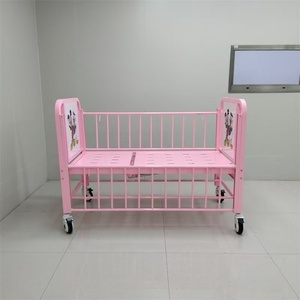 Cama Pediátrica de <span class=keywords><strong>Hospital</strong></span>, Cama Médica para Niños con Recubrimiento de Polvo de Acero y Barandillas de Seguridad para Clínica - Product Image 1