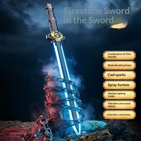 Épée Double Lumineuse et Colorée Firestone Sword-in-Sword, Effet Sonore et Lumineux, Épée Sacrée de l'Empereur, Jouet de Combat pour Enfants de 14 Ans et Plus