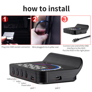 Mới OBD2 đo Heads up hiển thị chiếu xe <span class=keywords><strong>HUD</strong></span> M13 nhiệt độ nước báo động tự động thiết bị điện tử - Product Image 5