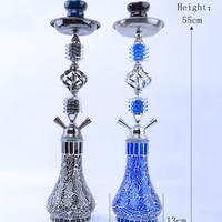 Vente en gros de narguilé allemand chicha goutte d'eau ensemble de fumer quatre tuyaux en verre Portable narguilé