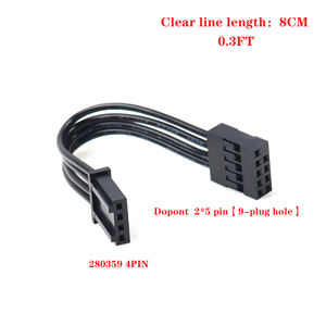 Anakart bağlantısı için Dupont 2 * 5Pin TE 280359 4Pin uzatma kablosu bilgisayar portu kablo demeti - Product Image 3