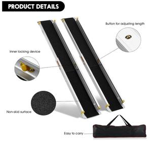 <span class=keywords><strong>Rampas</strong></span> <span class=keywords><strong>para</strong></span> sillas de ruedas Instalación ligera de aluminio Rampa de carga portátil de acero libre <span class=keywords><strong>para</strong></span> ancianos - Product Image 6