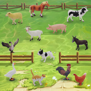 Modelos de animales de granja altamente realistas, juego de figuritas educativas, juguete para decoración de niños, regalo creativo de aprendizaje interactivo de animales - Product Image 1