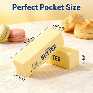 Wholesale Salted Butter Shaped Slow Rising Squishy Stick Squeeze Stress <b>Toy</b> Soft Sensory Gift-<b>Anxiety</b> Calming Fidget <b>Toy</b> Party - Product Image 2