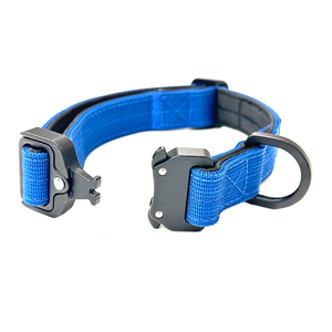 Custom 1 <span class=keywords><strong>Inch</strong></span> Luxe Verstelbare Zachte Neopreen Gewatteerde Nylon Halsband Met Aluminium Metalen Gesp - Product Image 3