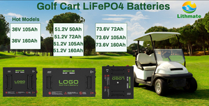 แบตเตอรี่ลิเธียม 36v 48v 72V 105Ah 51.2v กำลังไฟสูง 300A สำหรับรถกอล์ฟ แบตเตอรี่แบบ Deep Cycle อายุการใช้งานยาวนาน 51.2v 105ah G - Product Image 1