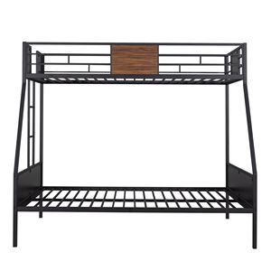 Lit superposé moderne DB, double sur grand lit, avec cadre en acier, barrière de sécurité et échelle intégrée, idéal pour dortoir et chambre à coucher - Product Image 6