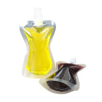 Sachets Doypack Personnalisés 250ml 500ml Transparents en Plastique avec Bec Verseur pour Café, Jus, Lait, Eau, Aliments et Boissons