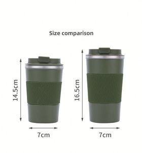 New Arrival Gift Cup 380ml 510ml Travel Coffee Cups Insulated <b>Double</b> <b>Walled</b> Stainless Steel Tumbler Silicone Sleeves - Product Image 2