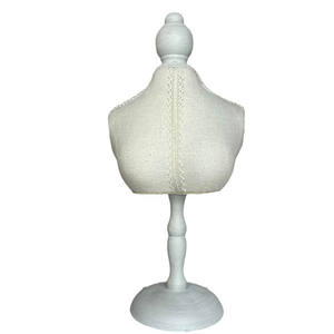 Vente d'usine <span class=keywords><strong>Vintage</strong></span> Wrap tissu porte-bijoux lettre dentelle demi-sein <span class=keywords><strong>Mannequin</strong></span> en bois colliers présentoirs - Product Image 1