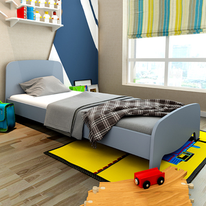 Vintage child boy full size bed frame house room for little kids theme bedroom floor bedding set - Product Image 5