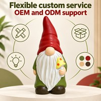 Ornamen Bunga Gnome Plastik Tahan Cuaca Dekorasi Taman Luar Ruangan Ramah Lingkungan Diameter 16cm Tinggi 21cm Penggunaan Dalam/Luar Ruangan