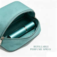 Atomiseur de voyage portable en aluminium aéronautique anti-fuite pour cosmétiques, huiles essentielles et parfums – Flacon rechargeable avec pompe pulvérisatrice personnalisable