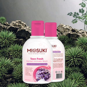 Miosuki jetable sans ailes adolescent féminin lavage 125ml à base de plantes parfum frais doux soins quotidiens adolescent hygiène confiance naturelle - Product Image 2