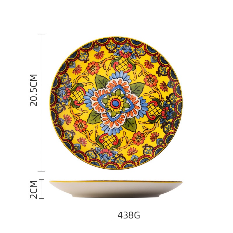 yellow 8 inch plate