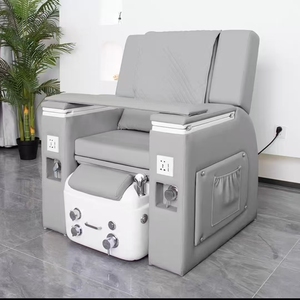 YS-0710N Set Sedia Pedicure Professionale di Lusso con Tavolo Manicure, Massaggio <span class=keywords><strong>Spa</strong></span> Elettrico per Piedi, in Legno per Salone e Camera da Letto - Product Image 3
