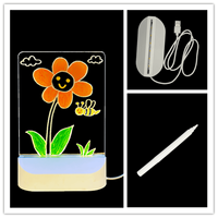 Lampe de table en acrylique 3D Rewrit pour bricolage, lampe d'ambiance avec stylo