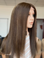 Perruques en cheveux humains SHY Medical, entièrement nouées à la main, nœuds invisibles, ligne de cheveux sans couture, remplacement capillaire pour distributeurs et vente en gros