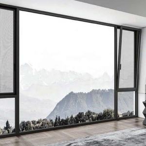 <span class=keywords><strong>Fenêtre</strong></span> à battant basculant et pivotant à ouverture intérieure avec moustiquaire de sécurité en verre simple sans cadre pour la sécurité - Product Image 6