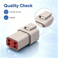 Connecteur de signal d'alimentation étanche Haidie 4 broches pour machines de construction et camions lourds, capteur solénoïde DT04-4P DT06-4S