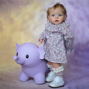 NPK 24 pouces/60 cm Poupée réaliste pour bébé Jouets Cadeau de Noël Poupée d'art faite à la main Poupée mignonne en silicone pour tout-petits Reborn Dolls - Product Image 6