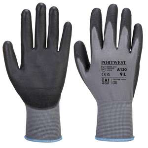 PORTWEST - A120G8RS Guante de Palma de poliuretano gris/Negro-GUANTES EAN 5036108312153 - Product Image 1