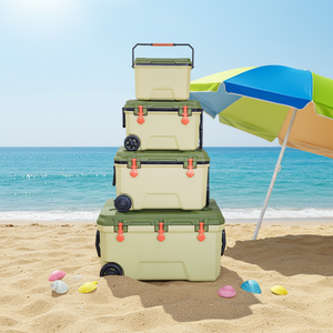 Factory Custom Wholesale Eco-Friendly Reusable Outdoor Portable Rolling Wheeled 20 Days Ice Retention Hard Rotomolded <strong>Cooler</strong> <strong>Box</strong> - Product Image 3