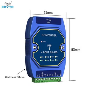 อีไบท์ ODM E810-U41S ตัวแปลงเกรดอุตสาหกรรม USB เป็น RS485 โมดูลไร้สาย อะแดปเตอร์สื่อสาร พร้อมระบบป้องกันไฟฟ้ารบกวนแบบโฟโตอิเล็กทริก - Product Image 2