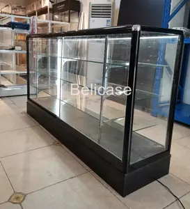 Демонстрационная витрина для ювелирных изделий, стеклянная витрина, запираемый демонстрационный шкаф, дисплеи со светодиодной подсветкой для розничного магазина дыма