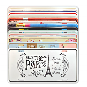 Placa de Matrícula de Aluminio Fundido a Presión con Diseño en Relieve de París, Francia, Recuerdo Turístico Personalizado de la Ciudad - Product Image 5