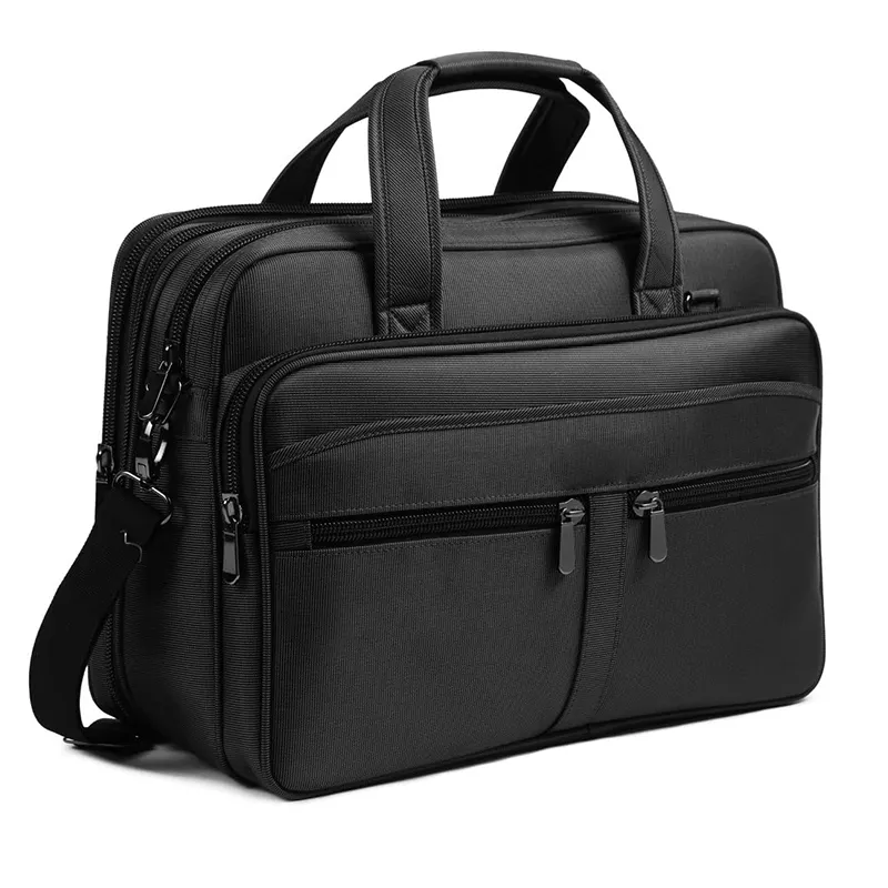 अनुकूलित लैपटॉप मामले के लिए विस्तार योग्य अटैची पुरुषों व्यापार कंप्यूटर कंधे दूत बैग