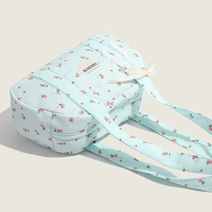 Floral White Women's Summer Fashion Single Strap <b>Shoulder</b> <b>Bag</b> <b>Large</b> Capacity Zippered Underarm Polyester Lining - Product Image 3