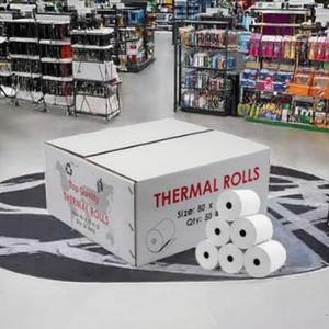 Rollo de Papel Térmico para Caja Registradora Unifon Blanco al por Mayor, 57 mm, Capa Única, 80x80 mm, Mejor Precio de Fábrica - Product Image 5