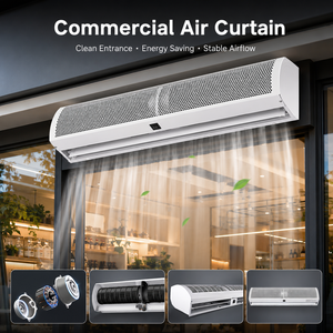 Rideau <span class=keywords><strong>d</strong></span>'<span class=keywords><strong>air</strong></span> commercial, barrière <span class=keywords><strong>d</strong></span>'<span class=keywords><strong>air</strong></span> pour porte, ventilateur à flux croisé, boîtier métallique fin, pour entrée de magasin, restaurant, hôtel - Product Image 1