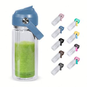 Bouteille d'eau personnalisée 10oz pour enfants avec paille, double paroi, effet boule à neige, pour le shopping, avec couvercle - Product Image 1