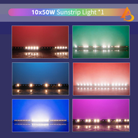 AICPOSE Barra de Luz LED Profesional de 10*50W para Pared, Control DMX, 500W, para Escenarios, Clubes, Teatros, Bodas