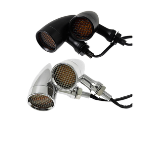 Motorcycle Turn Signal, Suitable for Harley Motorcycle Modification Accessories, 10mm 3-<b>Wire</b> Mesh Bullet <b>Light</b> - Product Image 2