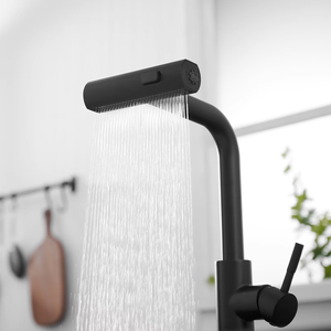 صنبور حوض مطبخ بخاخ قابل للسحب بفتحة واحدة بمقبض لتوفير المياه من الكروم للأغراض التجارية والمنزلية - Product Image 2