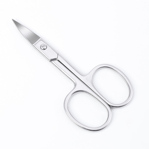 Venta al por mayor herramientas de maquillaje tijeras de manicura recortadora de cejas de acero inoxidable belleza tijeras curvas para cejas herramienta de cuidado Personal - Product Image 6