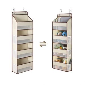 Sac de rangement mural 4 niveaux pour vêtements, design élégant, à suspendre sur la porte, idéal pour les dortoirs universitaires et les salles de bain. - Product Image 2