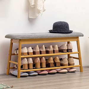 Vente en gros de bancs de <span class=keywords><strong>chaussures</strong></span> en bambou de style moderne et bon marché, présentoir en ligne portable, organisateur pour meubles de maison et rangement de <span class=keywords><strong>chaussures</strong></span> - Product Image 1