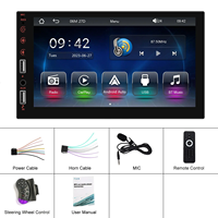 Podofo 7 ''Single Din Car MP5 Player Car Stereo 1 Din Car Radio Wired Carplay Android Auto USB AUX FM EQ BT + Mic al por mayor