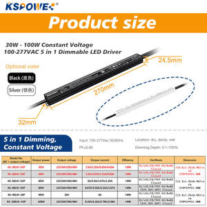12V-36V 30W-300W Triac dimmerabile singola uscita classe 2 IP67 <span class=keywords><strong>LED</strong></span> <span class=keywords><strong>Driver</strong></span> per - Product Image 4