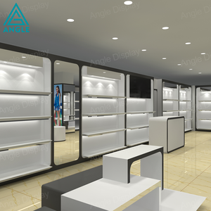 Magnífica <span class=keywords><strong>Vitrina</strong></span> para Calzado Femenino, Estante para Zapatos de Vidrio Templado, Proyecto de Decoración Interior Profesional para Salón - Product Image 3