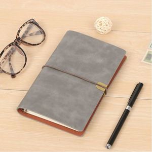 Vintage Strap Notebook <b>A6</b> Notepad Soft Loose-leaf Copy Imitation Leather <b>Diary</b> Blank Kraft Paper Ledger - Product Image 1