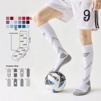 Chaussettes de football longues rembourrées professionnelles en gros, tricotées pour l'automne, pour adultes, antibactériennes, respirantes, sportives, mi-manches, de qualité supérieure