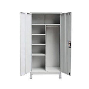 2 Door Steel <b>Locker</b> Cabinet Office Furniture KD Double Door Filing Storage Cabinet Two Door Steel Wardrobe <b>Locker</b> with Shelves - Product Image 2