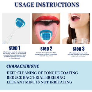 Brosse à Langue en <span class=keywords><strong>Silicone</strong></span> pour Soins Bucco-Dentaires, Nettoyant Langue pour une Hygiène Optimale, Nettoyage en Profondeur, Réduit la Croissance Bactérienne, Gel Nettoyant - Product Image 6